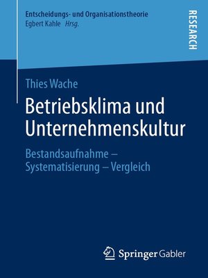 cover image of Betriebsklima und Unternehmenskultur